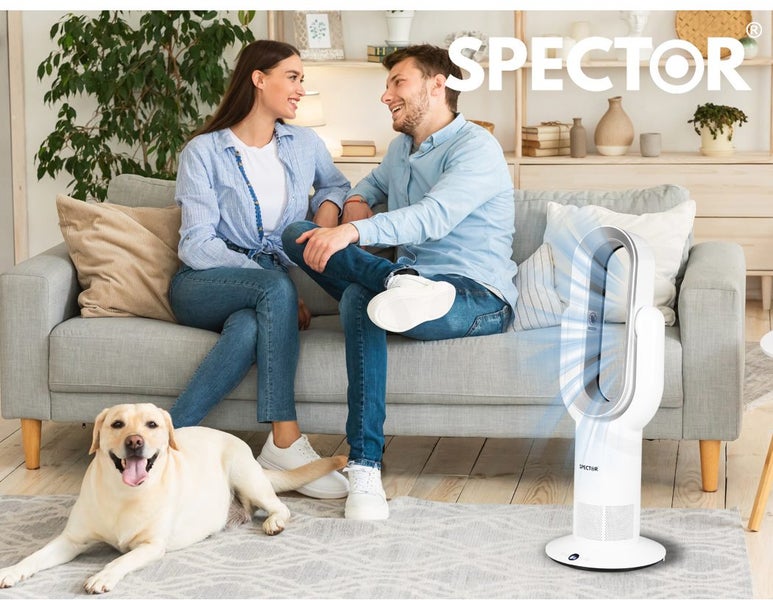Spector Bladeless Fan Electric Cooler 2 In 1 Air Cool Sleep Timer Remote Control Carousel 10