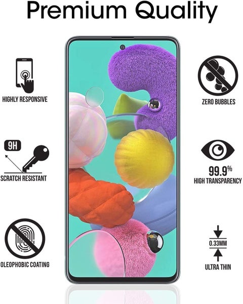 Screen Protector Nuglas Flat Clear Tempered Glass Full Cover Samsung A71/A21s Carousel 1