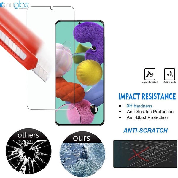Screen Protector Nuglas Flat Clear Tempered Glass Full Cover Samsung A71/A21s Carousel 2