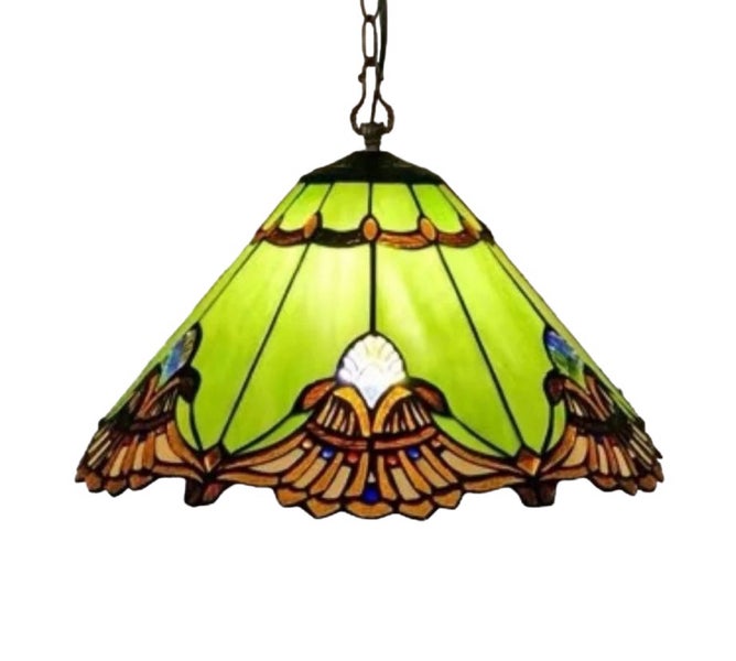 Large 40cm Shade Tiffany Pendant Light Carousel 1