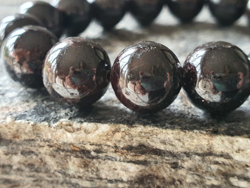 GARNET CRYSTAL BEADED BRACELET HEALTH JOY and PASSION (NZ MADE) Carousel 2