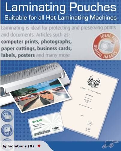 Laminating Pouches - 125mic A4 100s pack Carousel 1