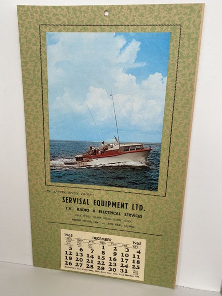 VINTAGE CALENDAR: Servisal Equipment Ltd, Auckland 1965 Carousel 2