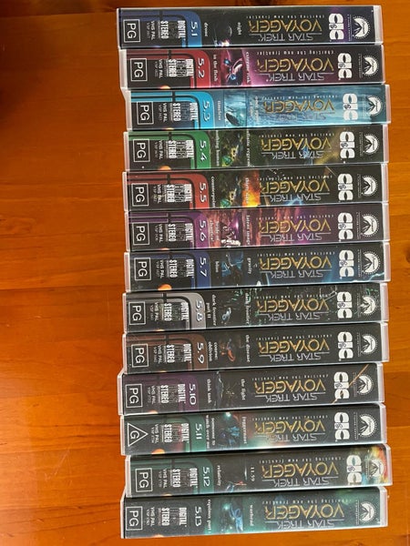 star trek voyager VHS tapes Series 5 - 13 Tapes Carousel 1