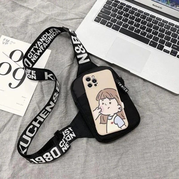 Men's Shoulder Bag INS Trend Waterproof Small Backpack Mobile Carousel 7