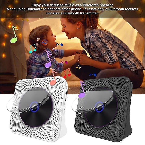 Portable Cd Player Radio Wall Mount Retro Audio MusicPlayer Bluetooth Video Carousel 2