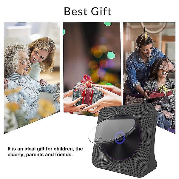 Portable Cd Player Radio Wall Mount Retro Audio MusicPlayer Bluetooth Video Carousel 5