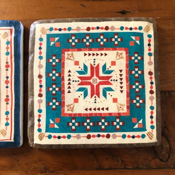 Orta Stone-Look Coasters - Set of 4 Carousel 2