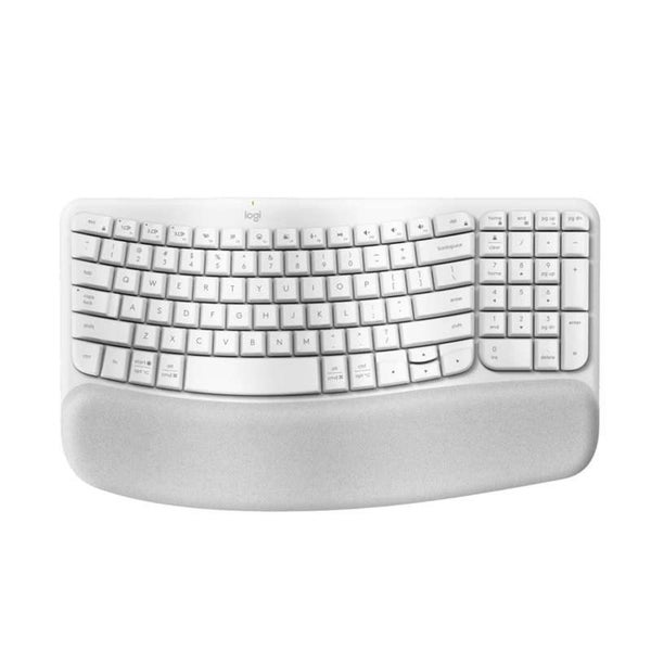 Logitech Wave Keys Ergo Keyboard - Off White (920-012282) Carousel 1