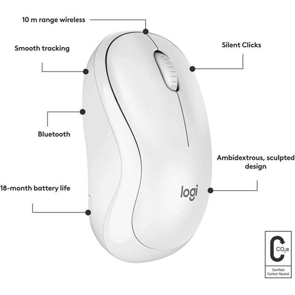 Logitech M240 Bluetooth Mouse - Off White (910-007123) Carousel 2