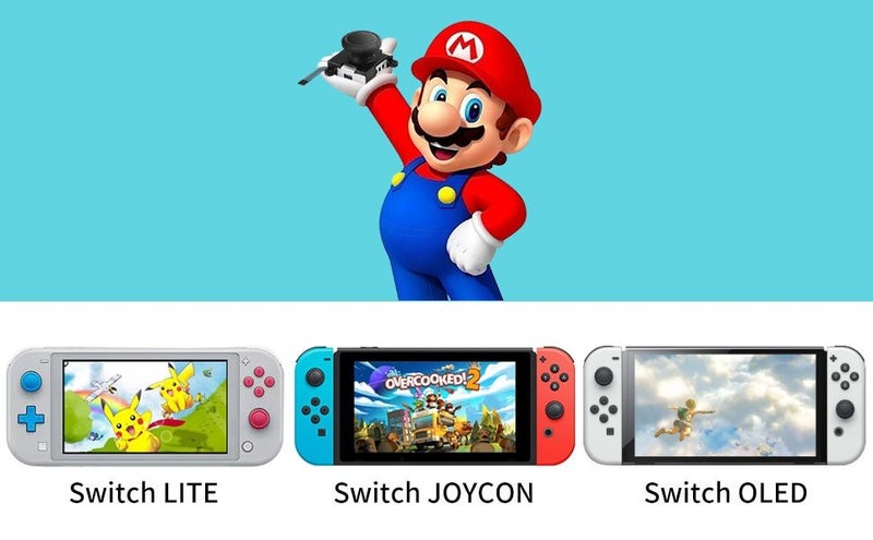 Replacement Joystick Repair Joystick Replacement Tool Kit for Switch lite and Ga Carousel 2