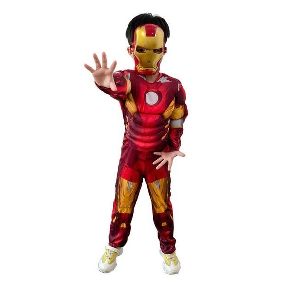 Marvel Ironman Children Costume + Mask Set (Muscular style ) for Large size Carousel 1