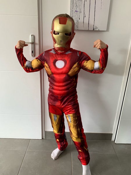 Marvel Ironman Children Costume + Mask Set (Muscular style ) for Large size Carousel 2