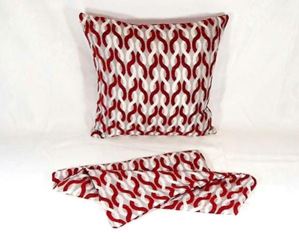Cushion Cover Twist Red Carousel 1