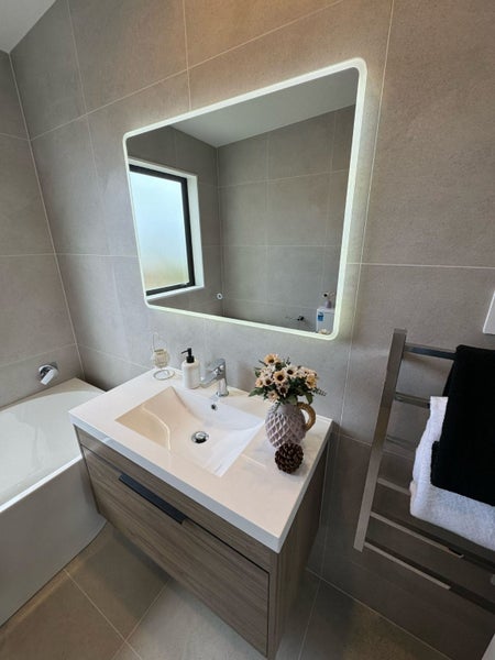 LINA Frameless Rectangle Front-Lit LED Mirror – 750x900mm Carousel 2