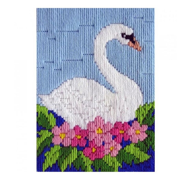 Beutron Long Stitch Kit Kids Beginner Swan Carousel 1