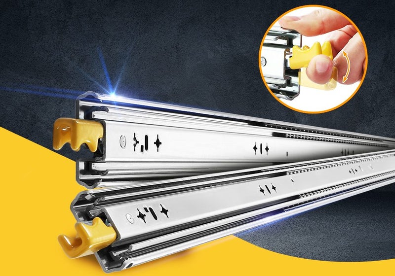 Drawer Slides Runner Cabinet Locking Ball Bearing Trailer Rails Track 1400mm Carousel 1