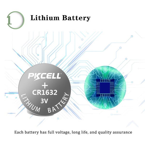 PKCELL CR1632 x 1 Pcs 3V Lithium Battery 1632 DL1632 LM1632 ECR1632 Genuine Carousel 2