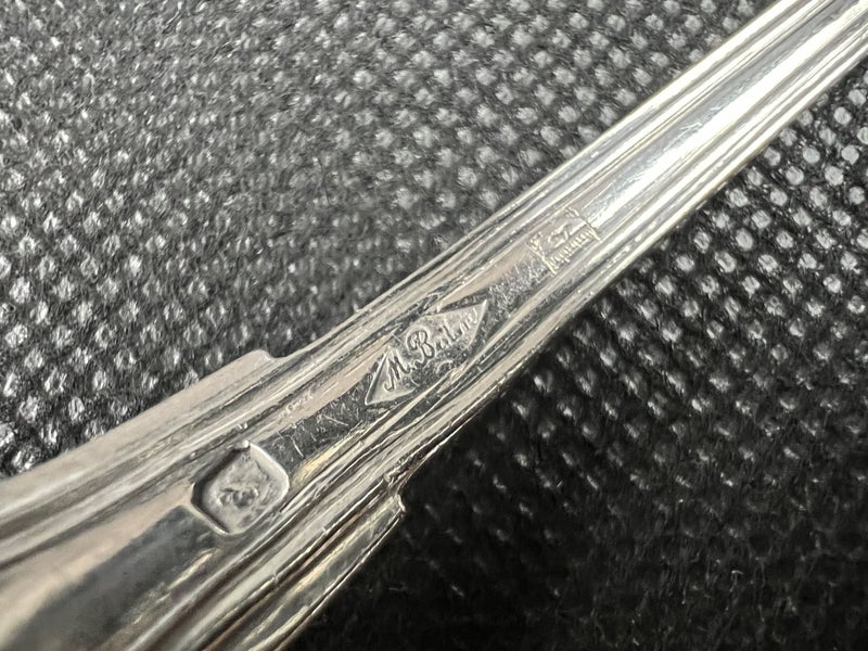 1838-1900 French Sterling Silver Fiddle & Thread Spoon - Lot Y24 - CES Carousel 7