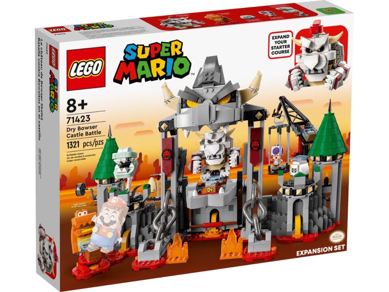 LEGO Super Mario 71423 Dry Bowser Castle Battle Expansion Set Brand New Carousel 1