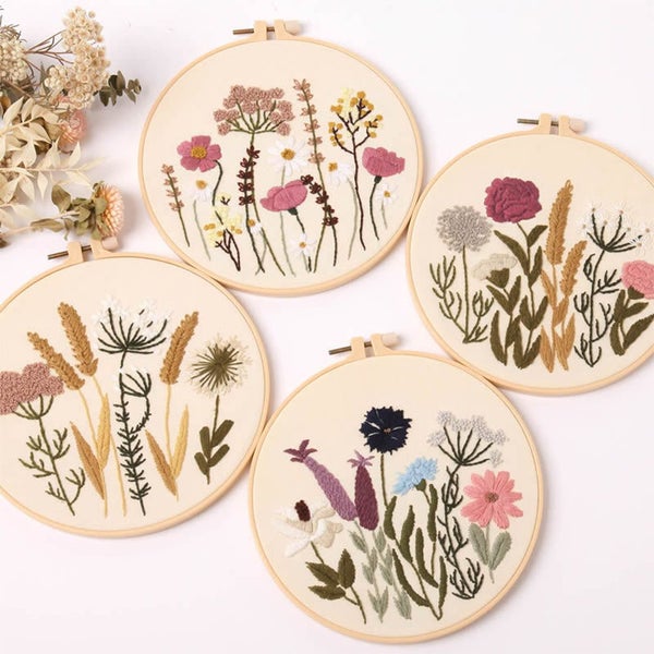 Embroidery Starter Kit DIY Cross Stitch Kits 4 pcs Carousel 1