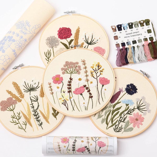 Embroidery Starter Kit DIY Cross Stitch Kits 4 pcs Carousel 2
