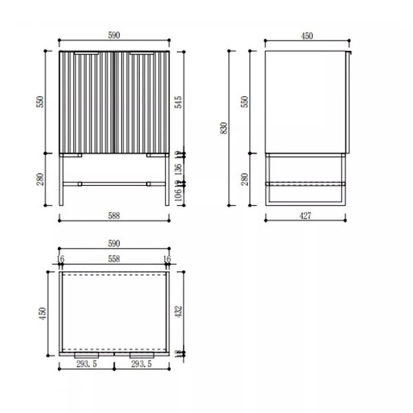 Bathroom Vanity 600mm Carousel 4