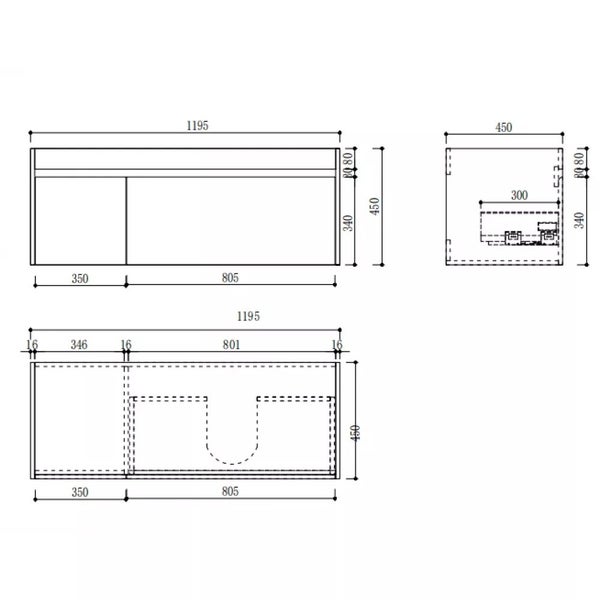 Bathroom Vanity Unit 1200mm Carousel 4