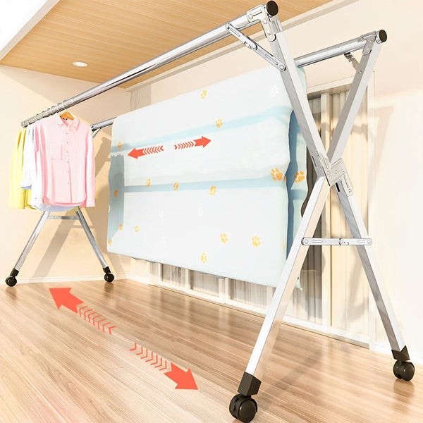 SOGA 2X 2.4m Portable Standing Clothes Drying Rack Foldable Space-Saving Laun... Carousel 2