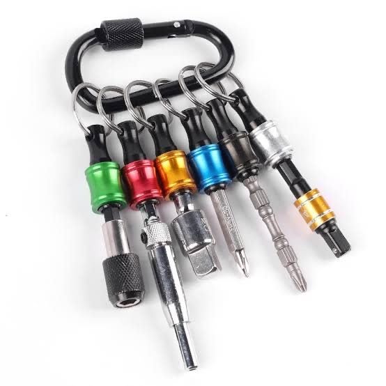 Hex Screwdriver bit holder keychain -6PCS Carousel 2