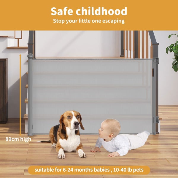 Bopeep Baby Safety Gates Adjustable Retractable Pet Dog Stair Doorways Guard 30062867851460226112