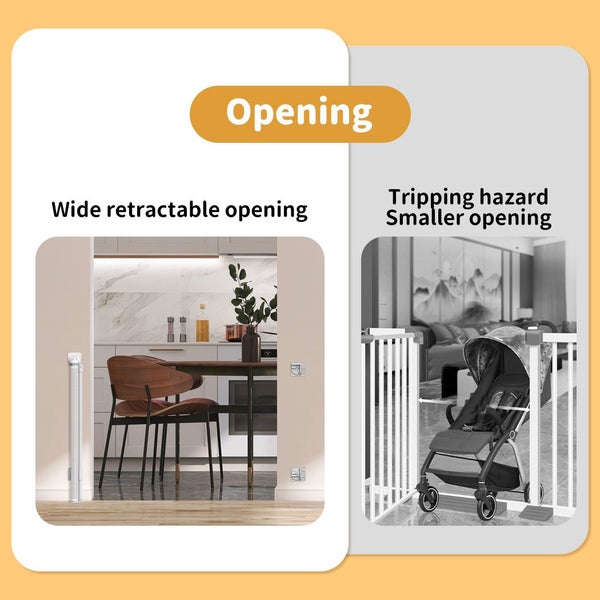 Bopeep Baby Safety Gates Adjustable Retractable Pet Dog Stair Doorways Guard 30062867851440514114