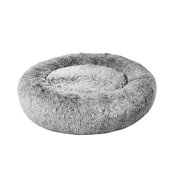 Pawz Pet Bed Memory Foam Donut Calming Nest Soft Plush Kennel Charcoal M L XL Carousel 1