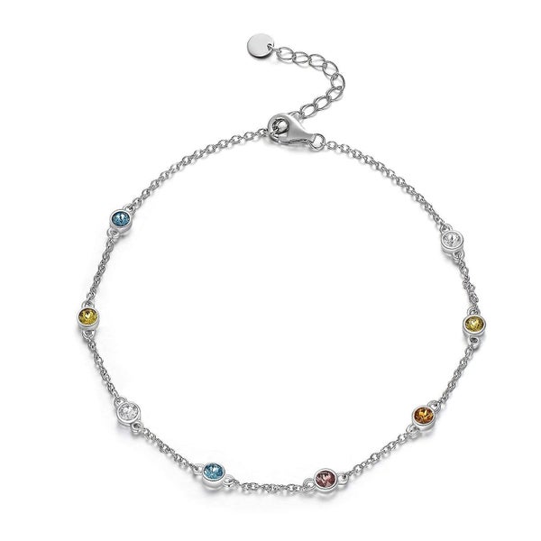 Anklets For Women Silver Ankle Bracelets With Crystals Carousel 1