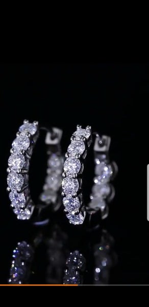 1.8 Carat Diamond Hoop Earrings new 1/3 price!! Carousel 2