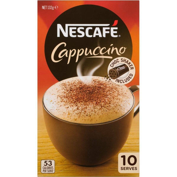 Nescafe Coffee Cappuccino Sachets 10 Pack Carousel 1
