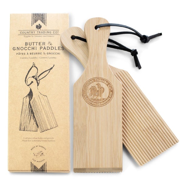Wooden Gnocchi Boards & Butter Paddle Set Carousel 1