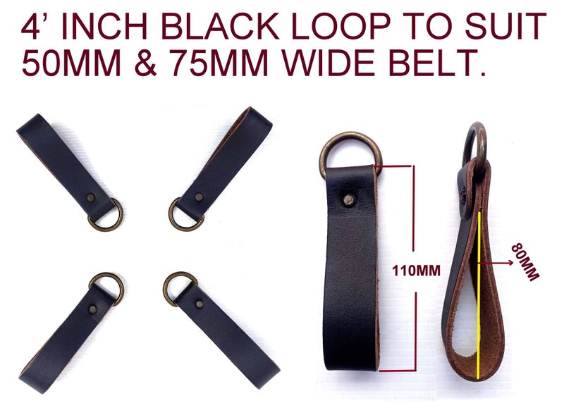 TOOL BELT- BLACK HEAVY DUTY LEATHER SLIDE & SWAP ON BELT FOR 33" TO 45" INCH Carousel 12