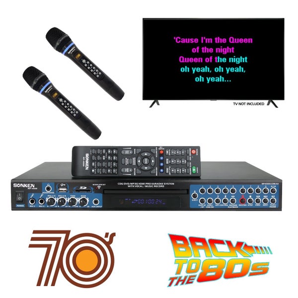 Sonken MP4000 Pro Karaoke Machine + 420 Songs from the 70's & 80's + 2 Wirele... Carousel 1