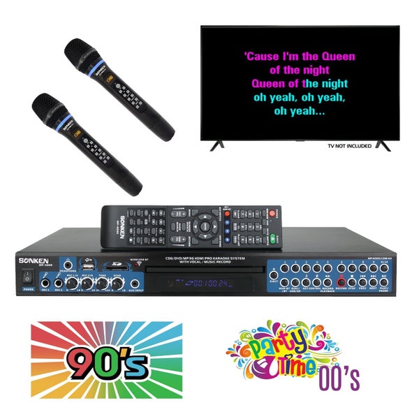 Sonken MP4000 Pro Karaoke Machine + 435 Songs from the 90's & 00's + 2 Wirele... Carousel 1