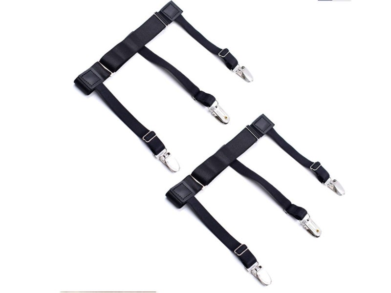 Mens Shirt Stays Adjustable Shirt Garters with Non-Slip Clips62991661659265111