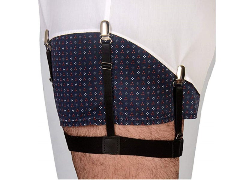 Mens Shirt Stays Adjustable Shirt Garters with Non-Slip Clips62991661659265113