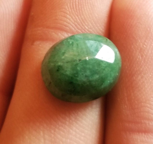 Beautiful 7.35 Rough African Green Natural Emerald Oval Shape Carousel 2