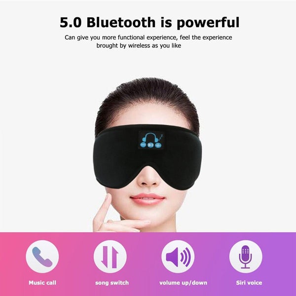 Bluetooth Sleeping Eye Mask with Builtin Headphones in Black Carousel 2