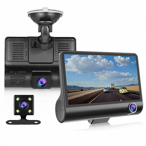 Full HD Front Rear & Interior Three Lens Car Dashboard Camera Carousel 1
