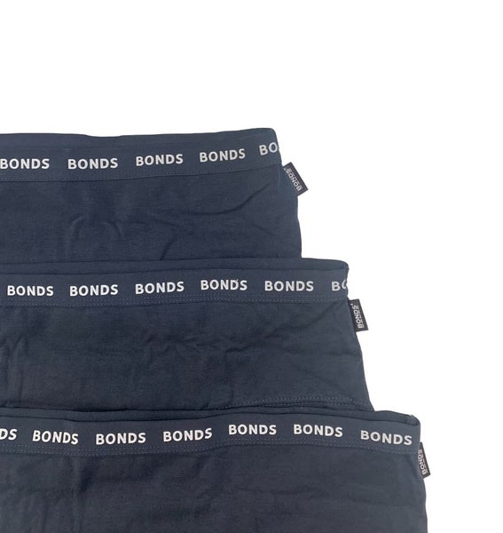 3 x Womens Bonds Everyday Boyleg Underwear Undies Black Carousel 2