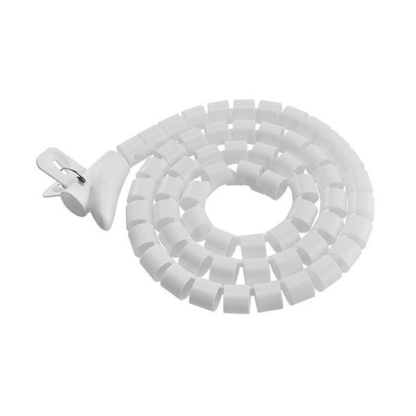 Brateck 30Mm Diameter Coiled Tube Cable Sleeve White Carousel 2
