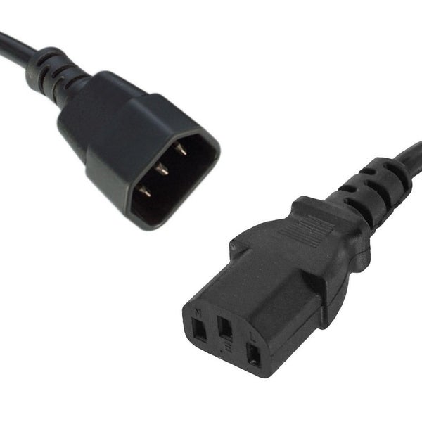 Power Cable Extension IEC-C14 Male - IEC-C13 Female PC to Monitor 1m Carousel 1
