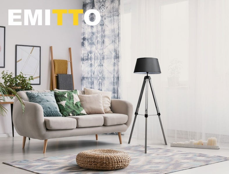 Emitto Floor Lamp Morden Reading Light Adjustable Tripod Stand Removable Shade Carousel 9