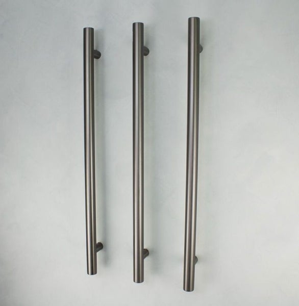 VERTICAL HEATED TOWEL RAIL BRUSHED GUNMETAL 900Lmm THREE COMBO $650 SDoC Carousel 1
